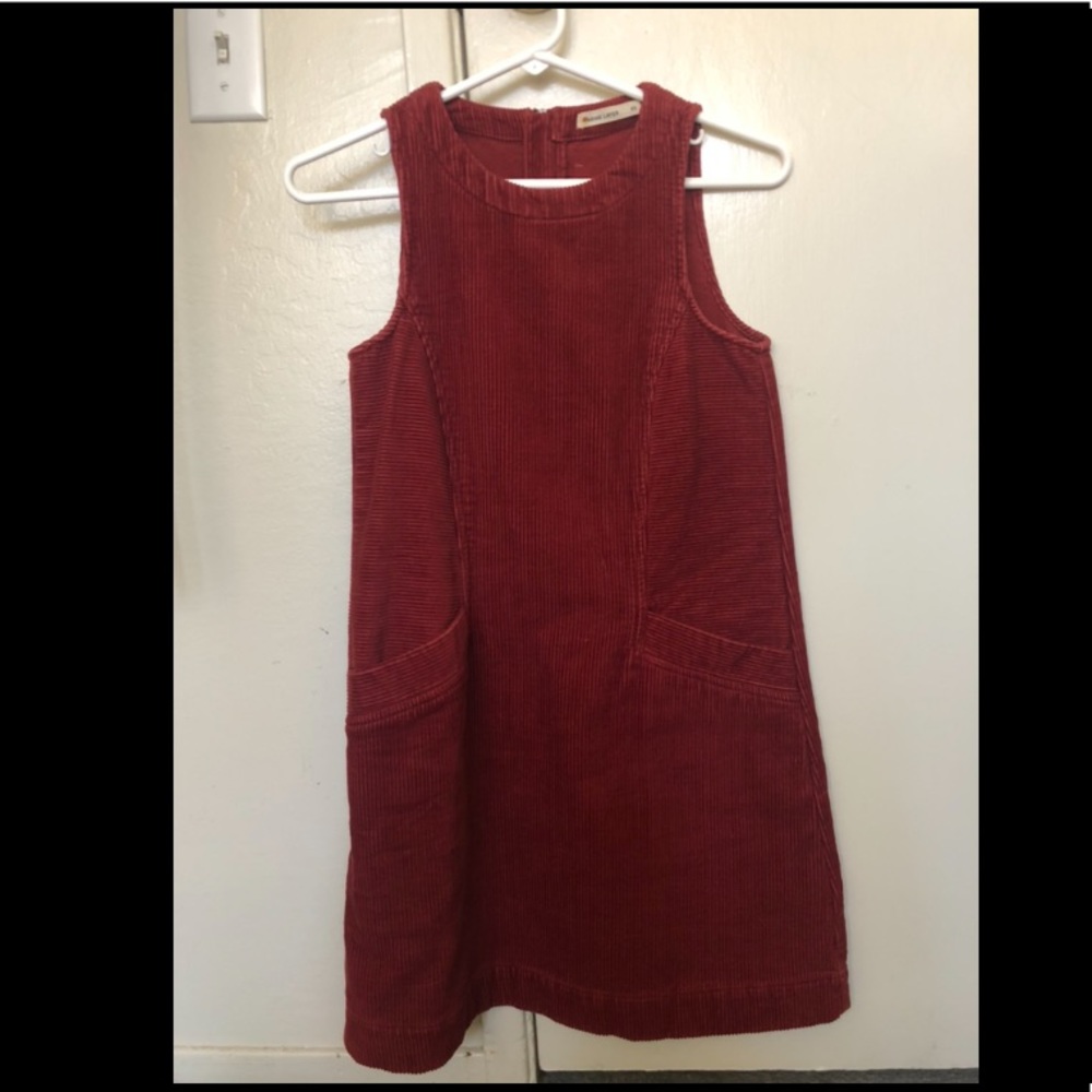 Marine Layer red Florence corduroy shift dress